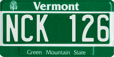 VT license plate NCK126