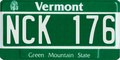 VT license plate NCK176