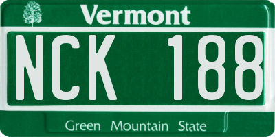 VT license plate NCK188