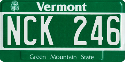 VT license plate NCK246