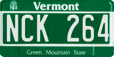 VT license plate NCK264