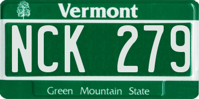 VT license plate NCK279