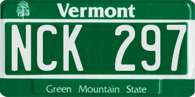 VT license plate NCK297
