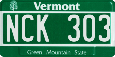 VT license plate NCK303