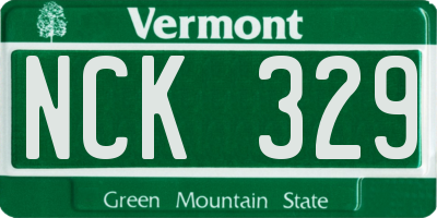 VT license plate NCK329