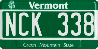 VT license plate NCK338