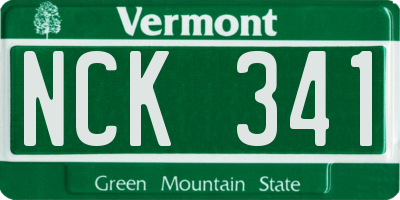 VT license plate NCK341