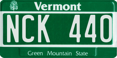 VT license plate NCK440