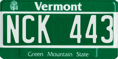 VT license plate NCK443