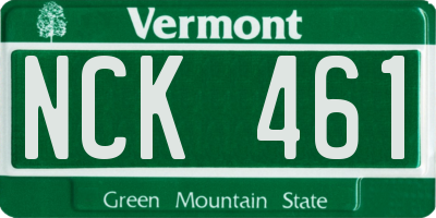 VT license plate NCK461