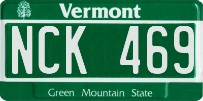 VT license plate NCK469