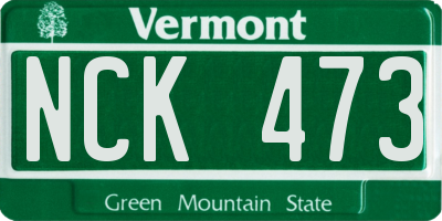 VT license plate NCK473