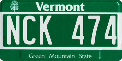 VT license plate NCK474