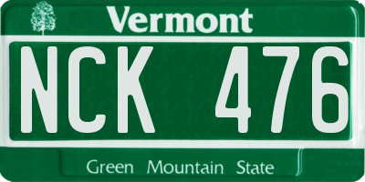VT license plate NCK476