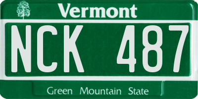 VT license plate NCK487