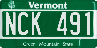 VT license plate NCK491