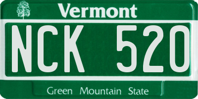 VT license plate NCK520