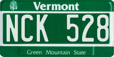 VT license plate NCK528