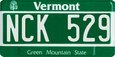 VT license plate NCK529