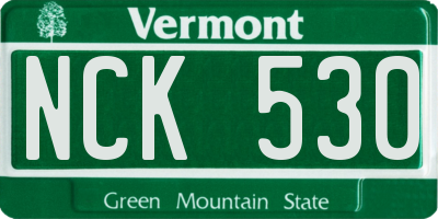 VT license plate NCK530