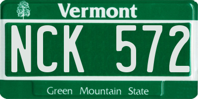 VT license plate NCK572