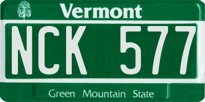 VT license plate NCK577