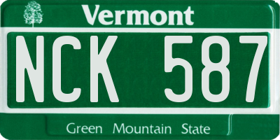 VT license plate NCK587