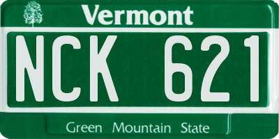 VT license plate NCK621