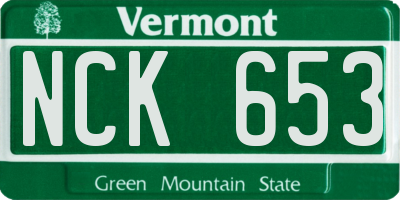 VT license plate NCK653