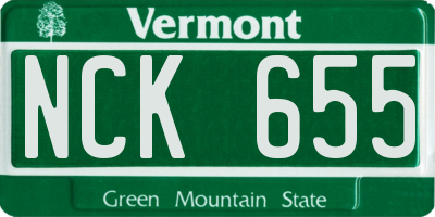 VT license plate NCK655