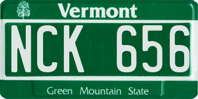 VT license plate NCK656