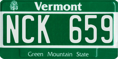 VT license plate NCK659