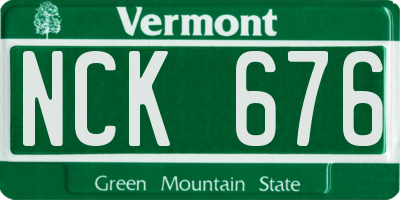 VT license plate NCK676