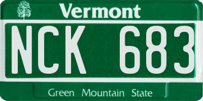 VT license plate NCK683