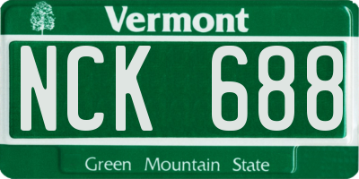 VT license plate NCK688
