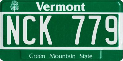 VT license plate NCK779