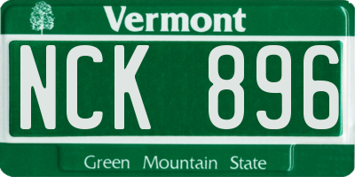 VT license plate NCK896