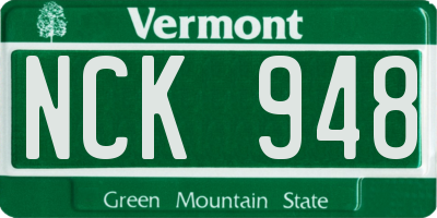 VT license plate NCK948