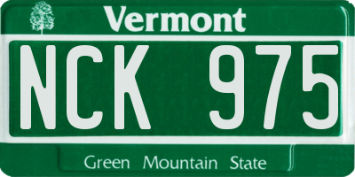 VT license plate NCK975
