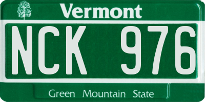 VT license plate NCK976
