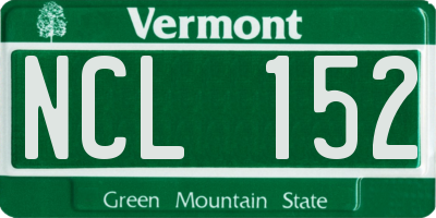 VT license plate NCL152