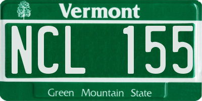 VT license plate NCL155