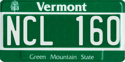 VT license plate NCL160