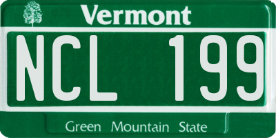 VT license plate NCL199