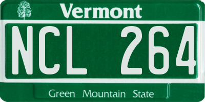 VT license plate NCL264