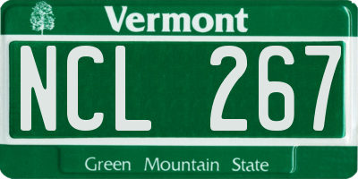 VT license plate NCL267