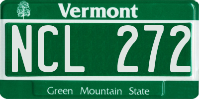 VT license plate NCL272