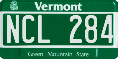VT license plate NCL284