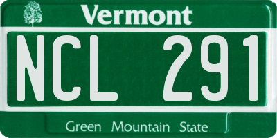 VT license plate NCL291