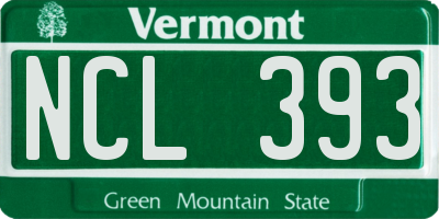 VT license plate NCL393